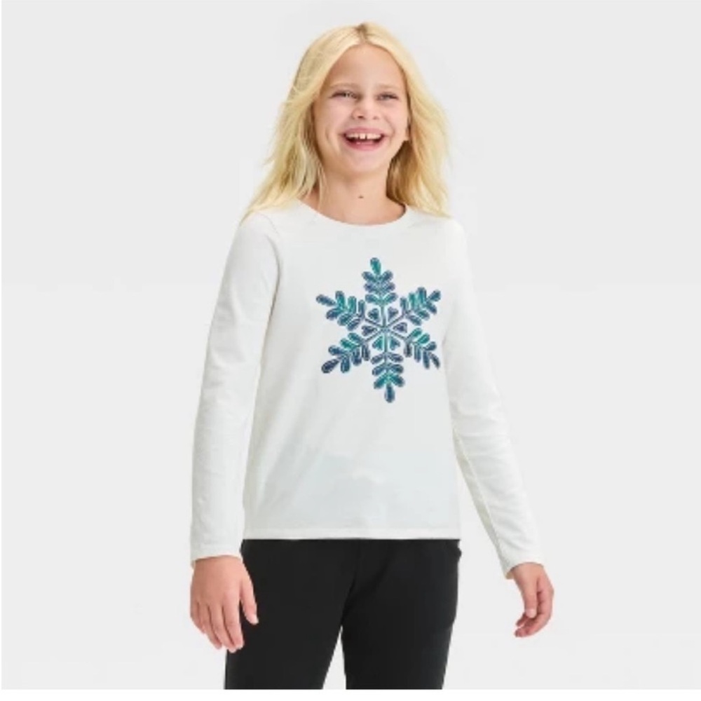 Cat & Jack Kids NWT Snowflake Shirt